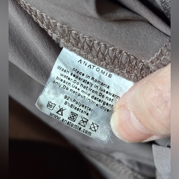 Anatomie Women's Luisa Skinny Jean Pant in Taupe Gray Large - Picture 10 of 10